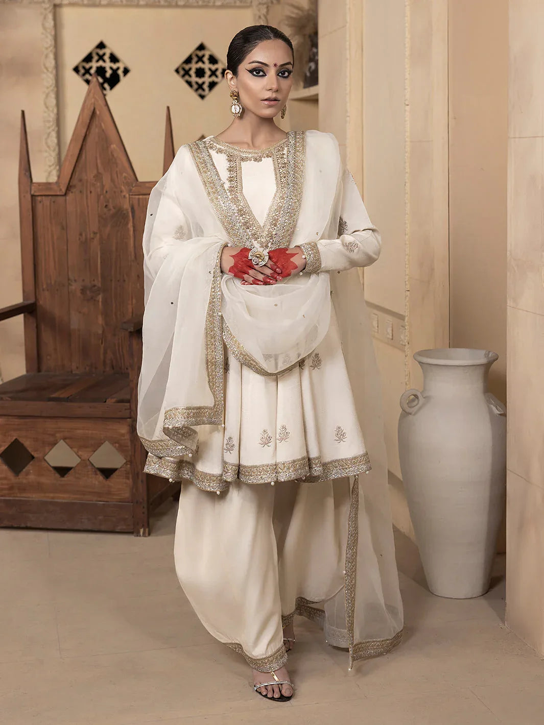 Hem Stitch | Raw Silk Edit 25 | Jahanara - Aqsa Fabrics