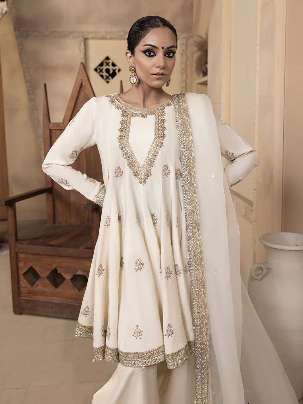 Hem Stitch | Raw Silk Edit 25 | Jahanara - Aqsa Fabrics
