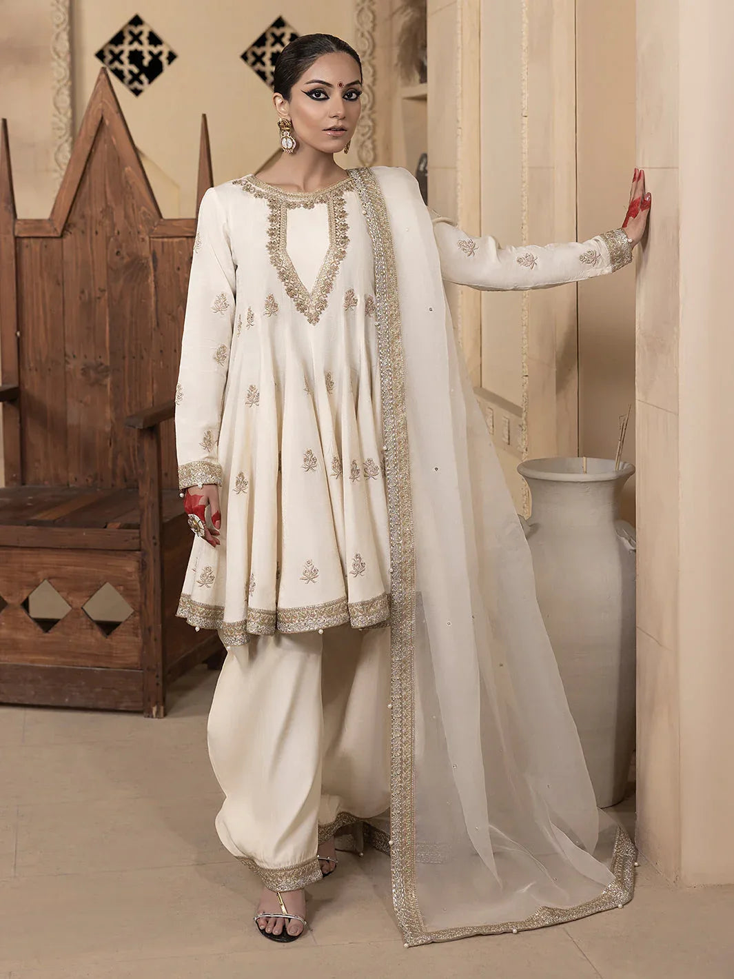 Hem Stitch | Raw Silk Edit 25 | Jahanara - Aqsa Fabrics