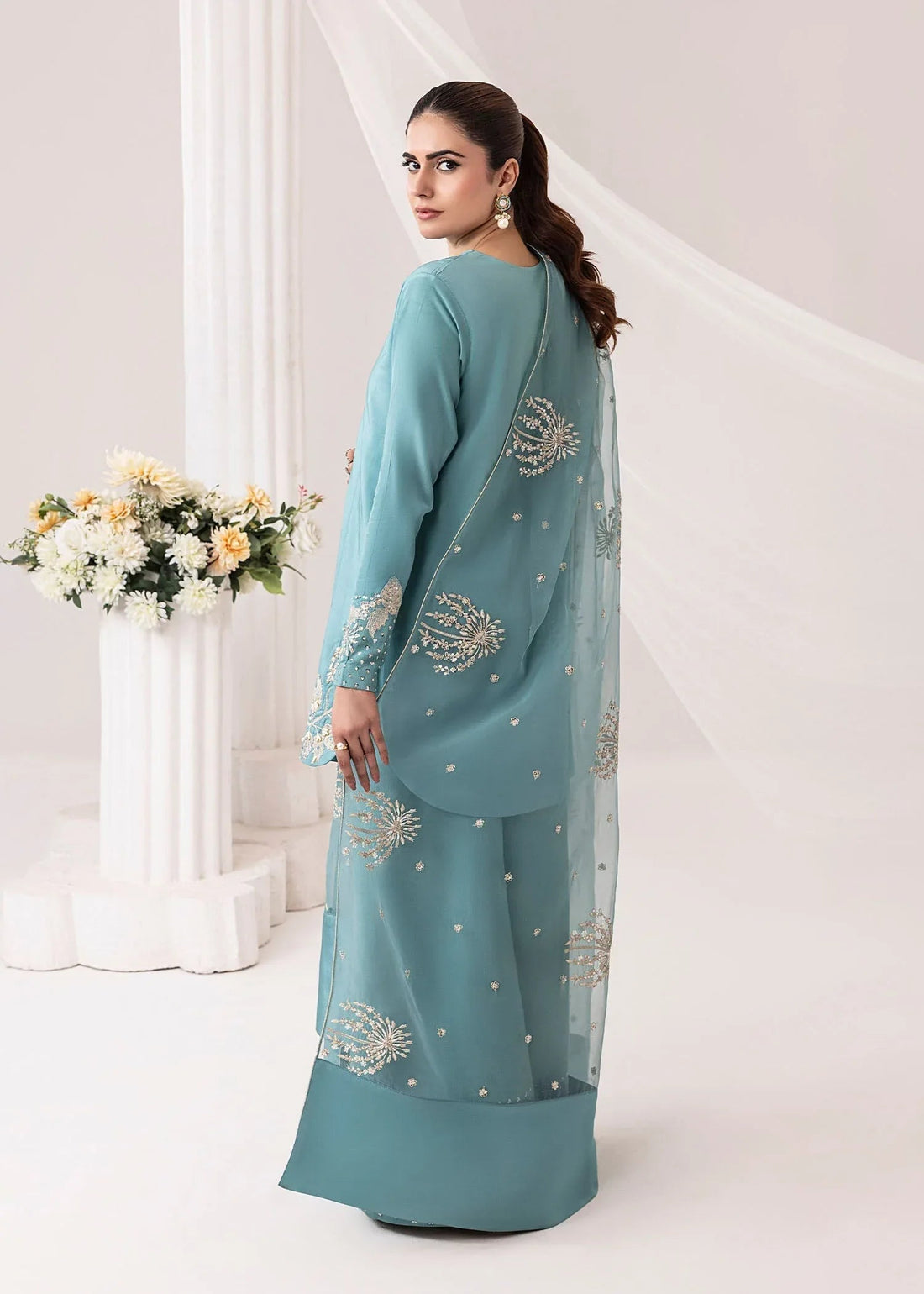 Jamnii | Silk Ivy | Dewdrop - Aqsa Fabrics