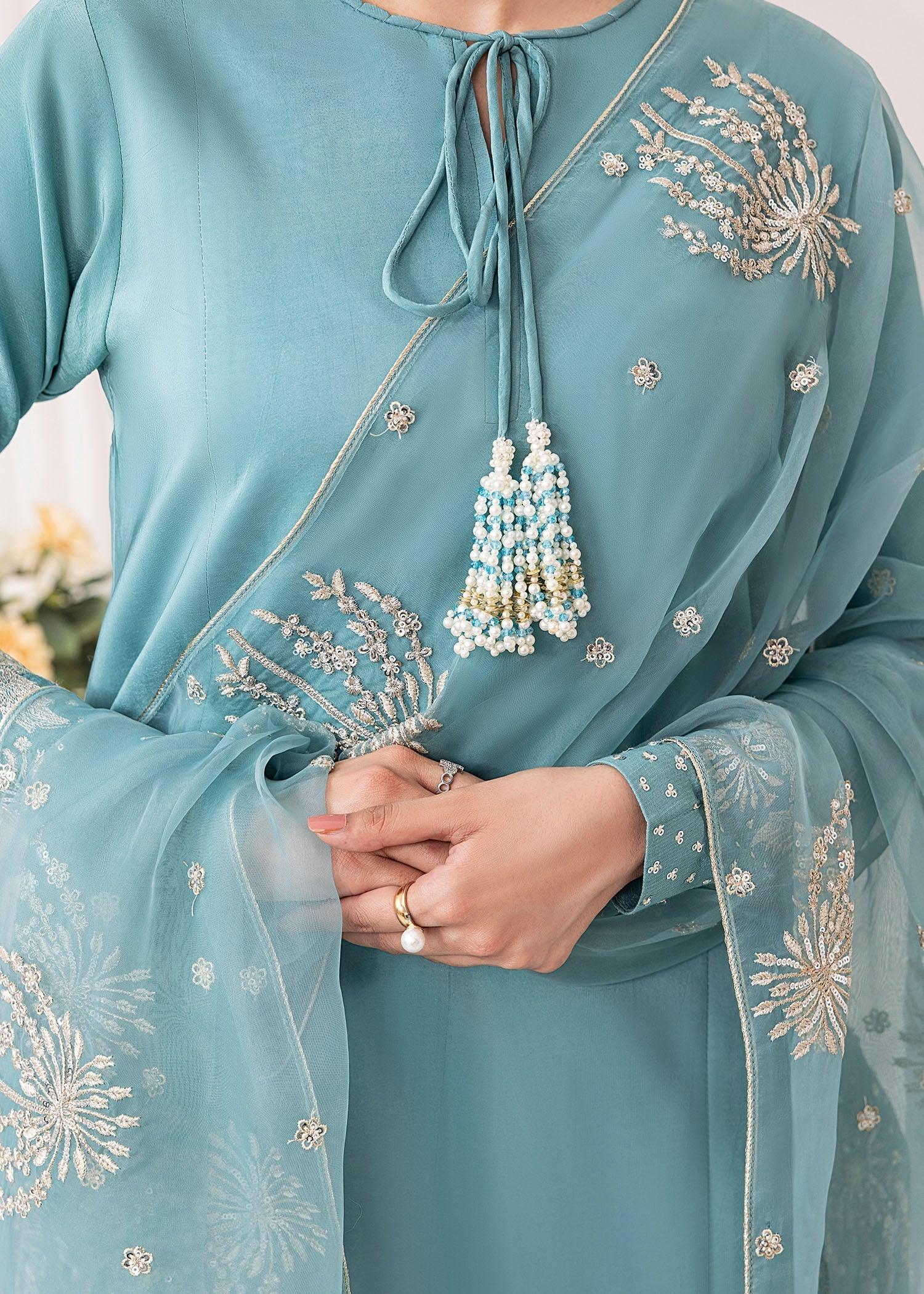Jamnii | Silk Ivy | Dewdrop - Aqsa Fabrics