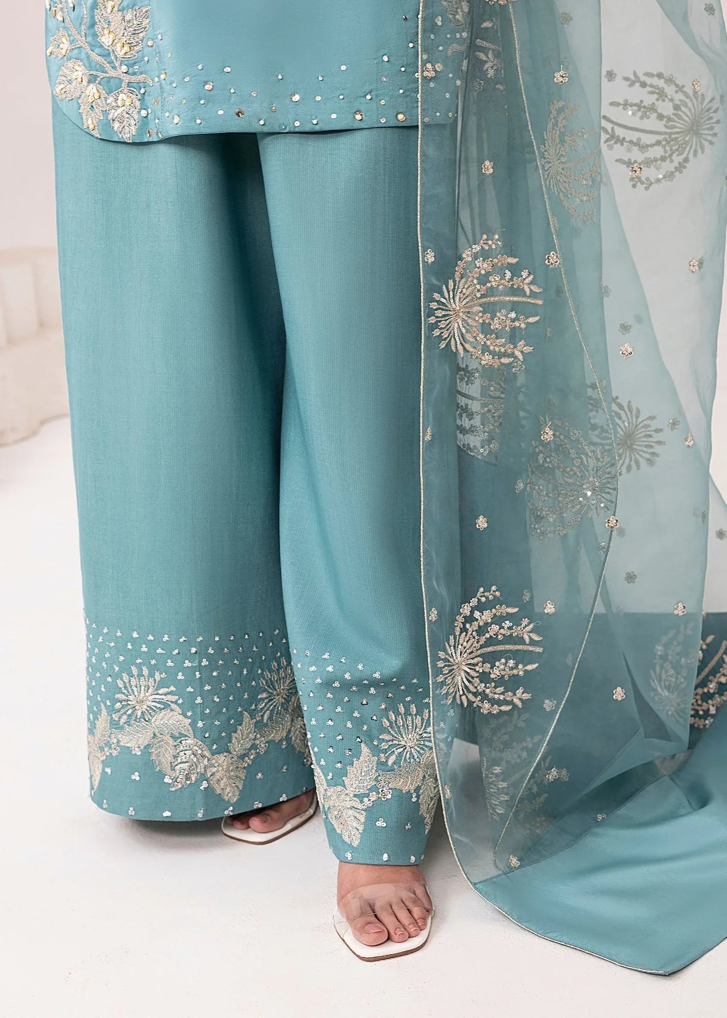 Jamnii | Silk Ivy | Dewdrop - Aqsa Fabrics