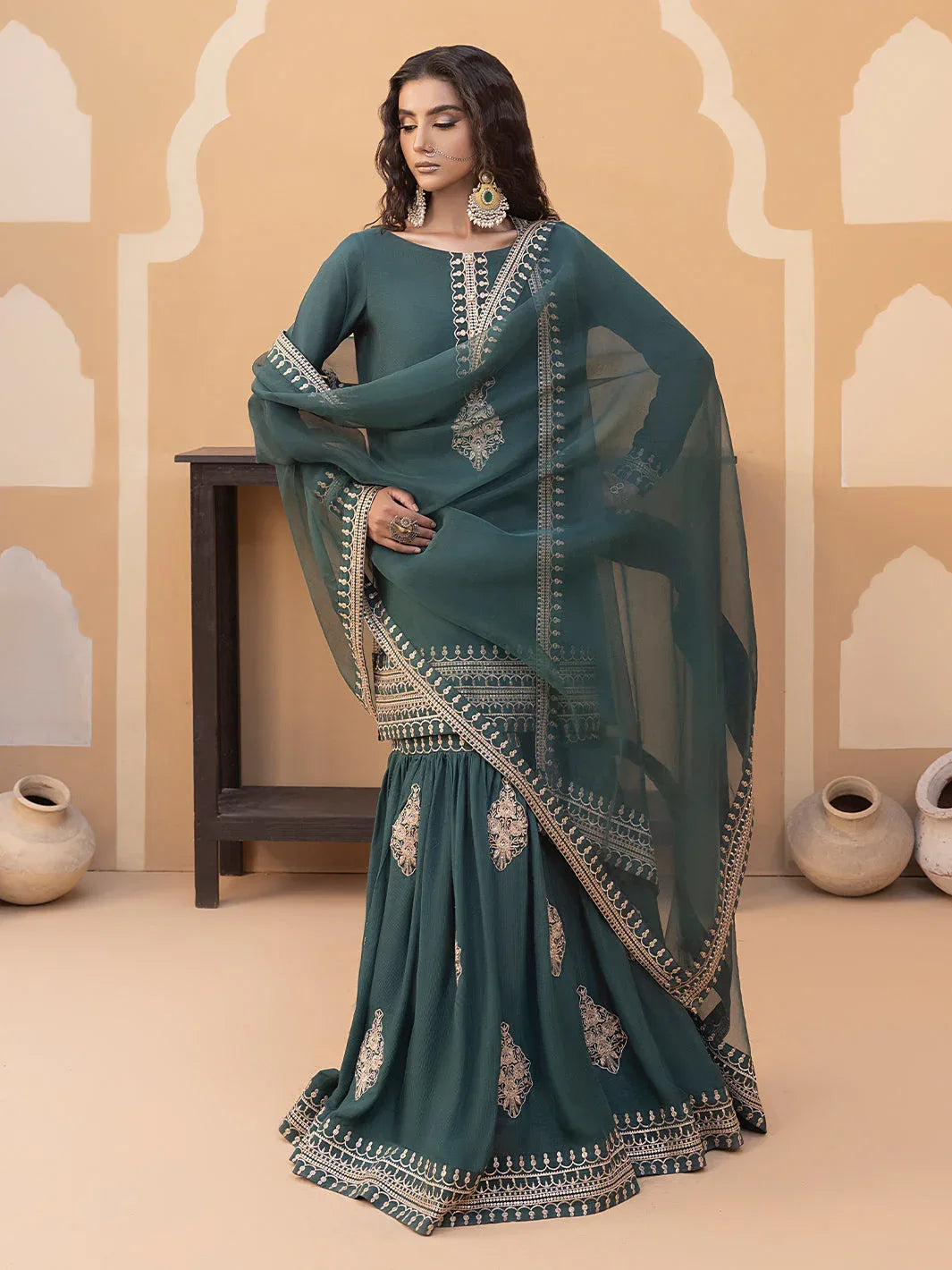 Hem Stitch | Raw Silk Edit 25 | Jasmine - Aqsa Fabrics