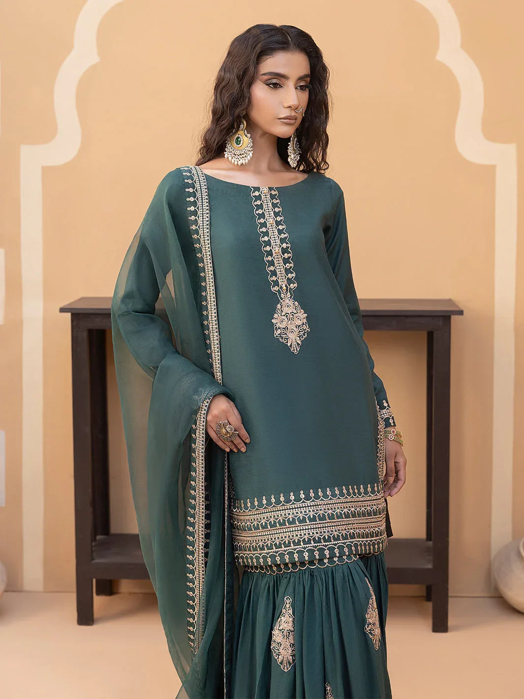 Hem Stitch | Raw Silk Edit 25 | Jasmine - Aqsa Fabrics