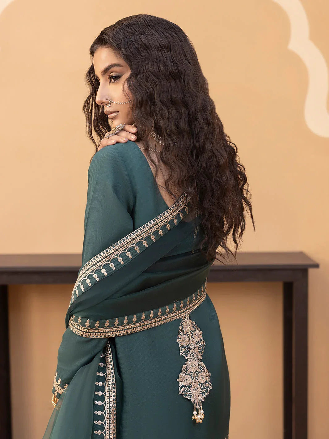 Hem Stitch | Raw Silk Edit 25 | Jasmine - Aqsa Fabrics