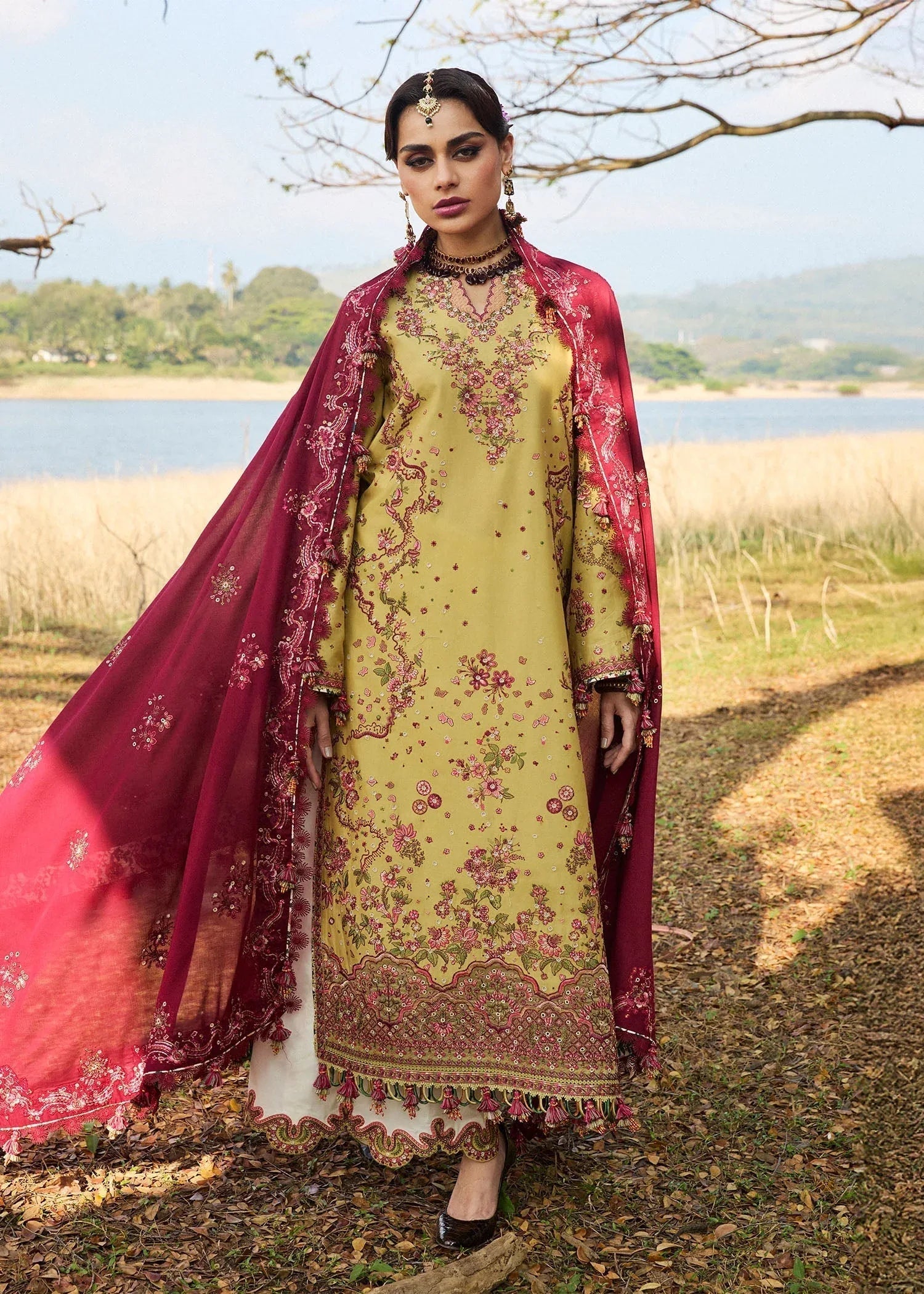 Hussain Rehar | Luxury Lawn 25 | Minted - Aqsa Fabrics