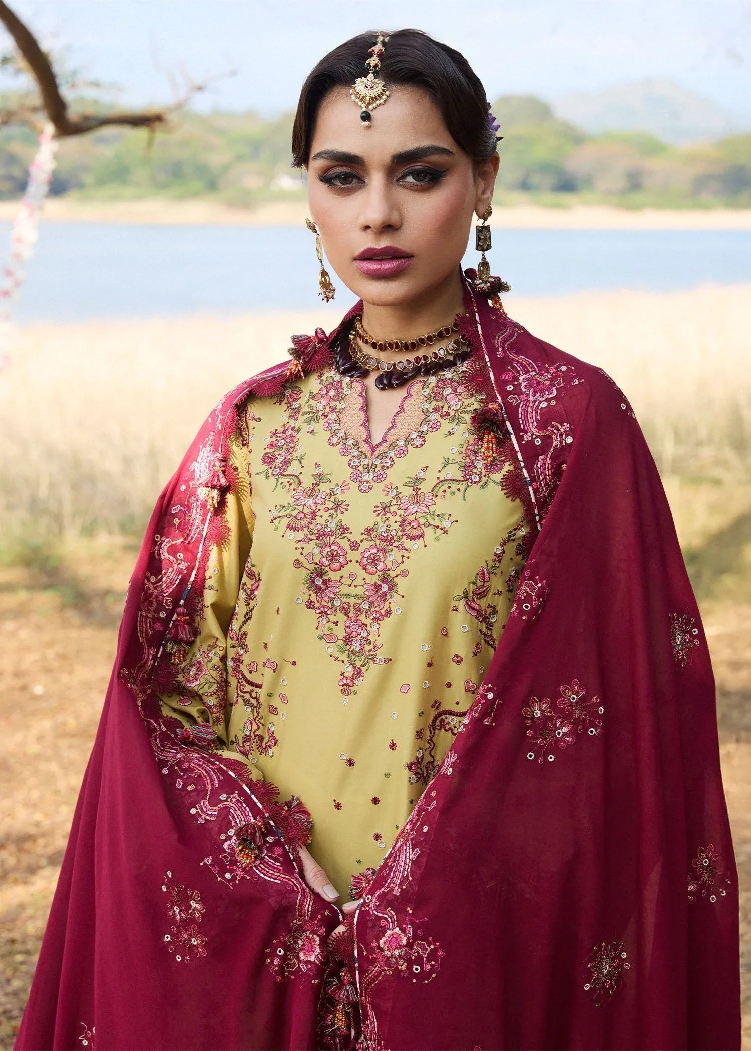 Hussain Rehar | Luxury Lawn 25 | Minted - Aqsa Fabrics