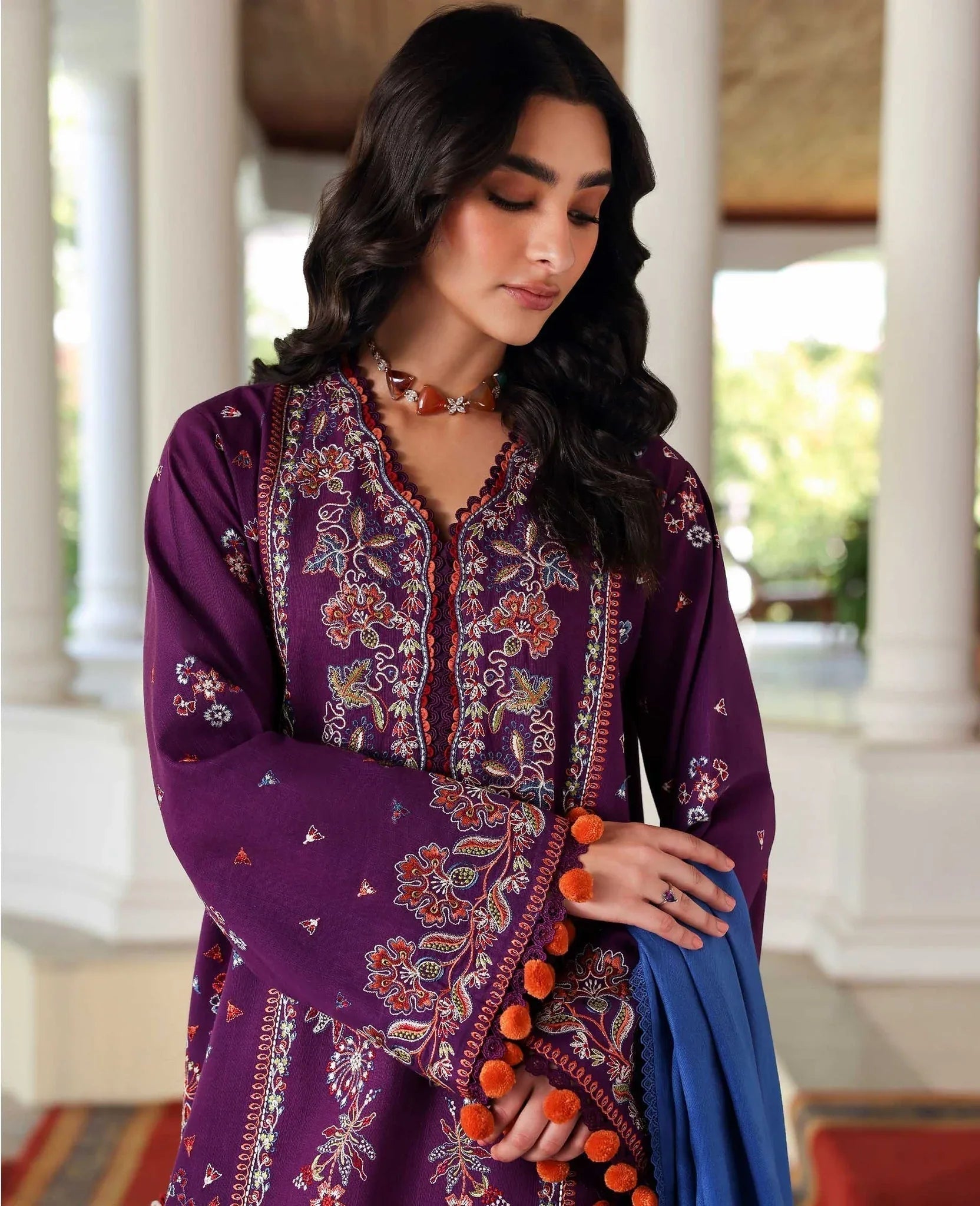 Republic Womenswear | Amaris Luxury Shawl 25 | Kaia - Aqsa Fabrics