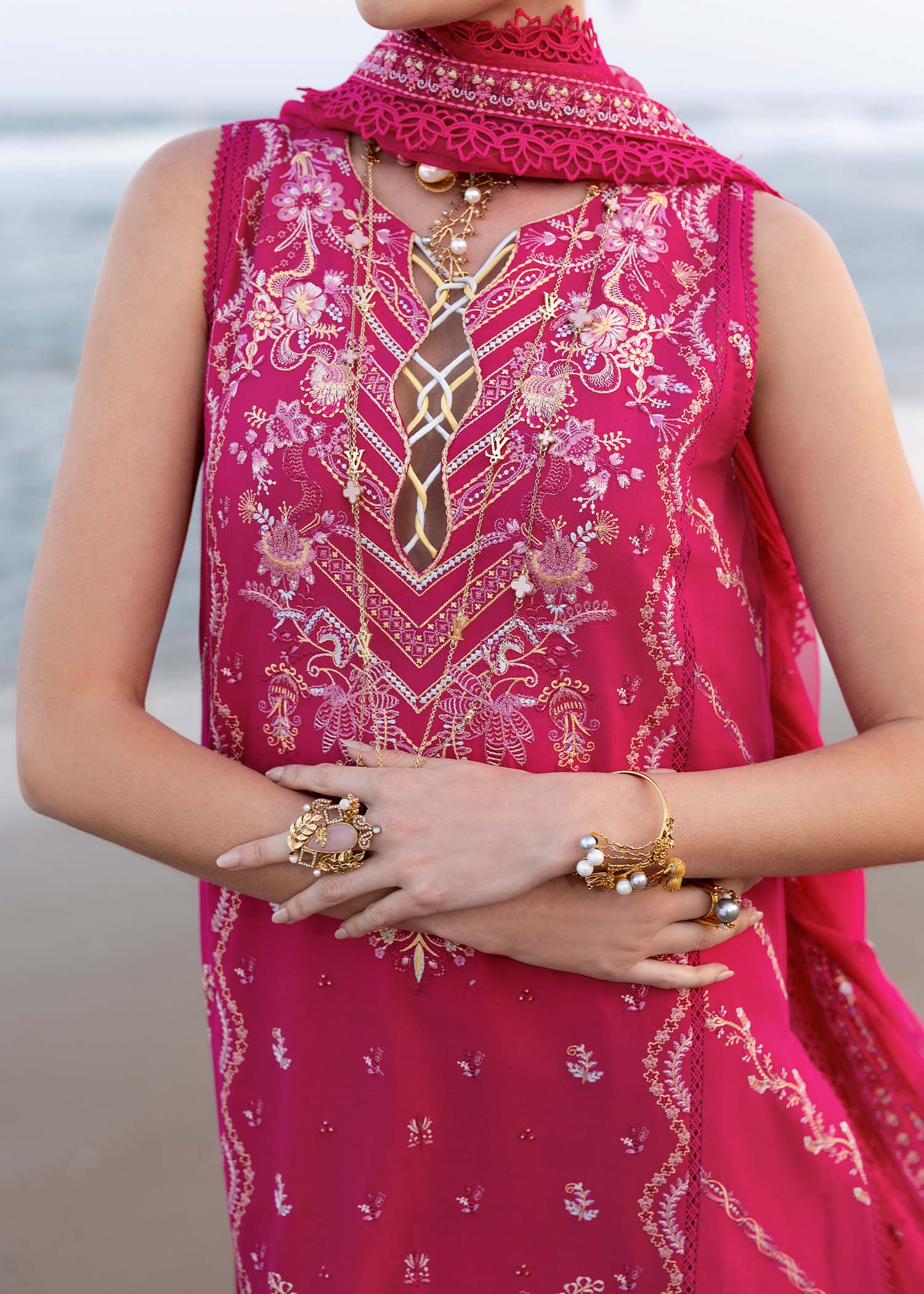 Kanwal Malik | Elysia Luxury Lawn 25 | Evaline - Aqsa Fabrics