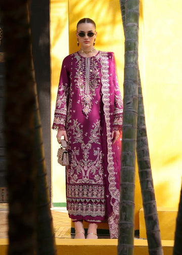 Kanwal Malik | Elysia Luxury Lawn 25 | Lavena - Aqsa Fabrics