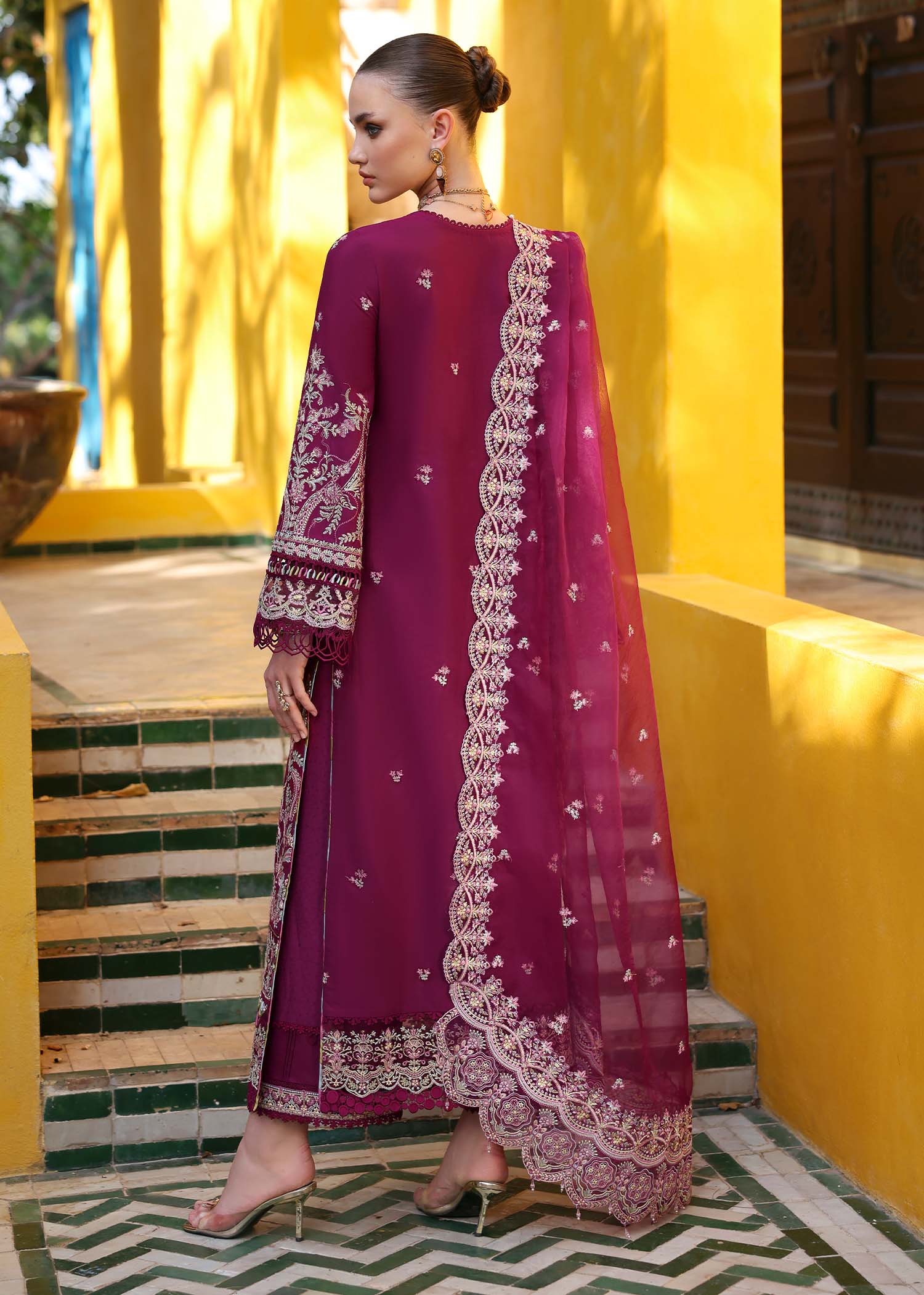 Kanwal Malik | Elysia Luxury Lawn 25 | Lavena - Aqsa Fabrics