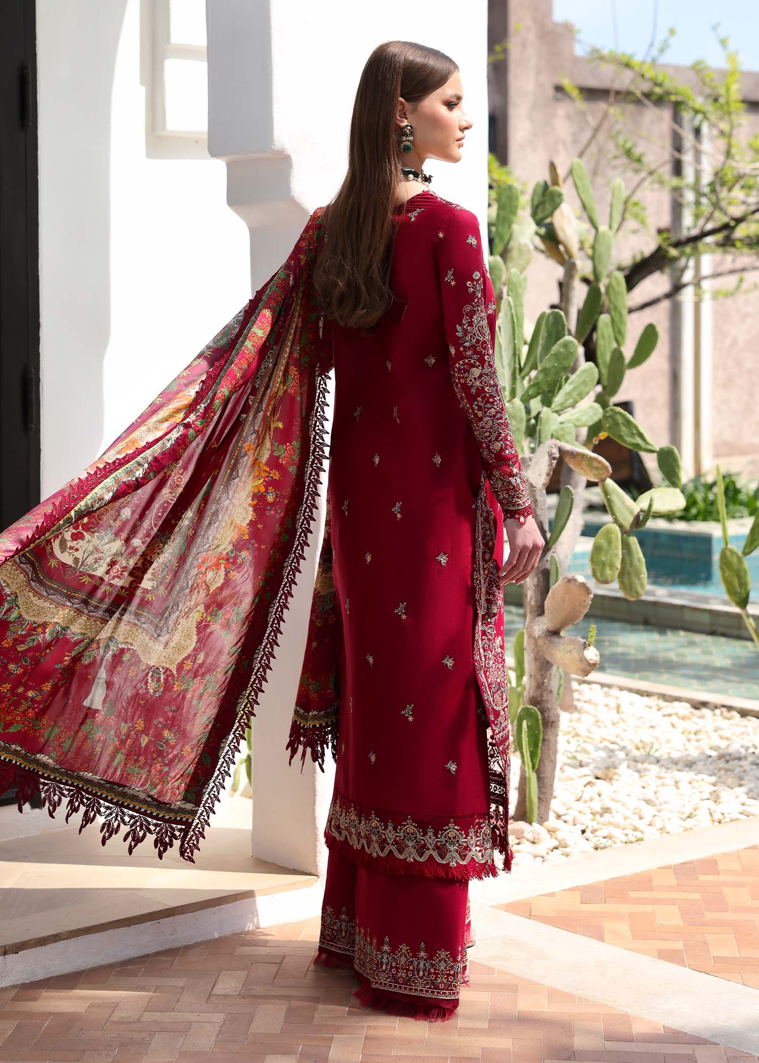 Kanwal Malik | Elysia Luxury Lawn 25 | Marina - Aqsa Fabrics