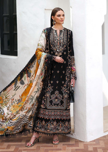 Kanwal Malik | Elysia Luxury Lawn 25 | Noire - Aqsa Fabrics