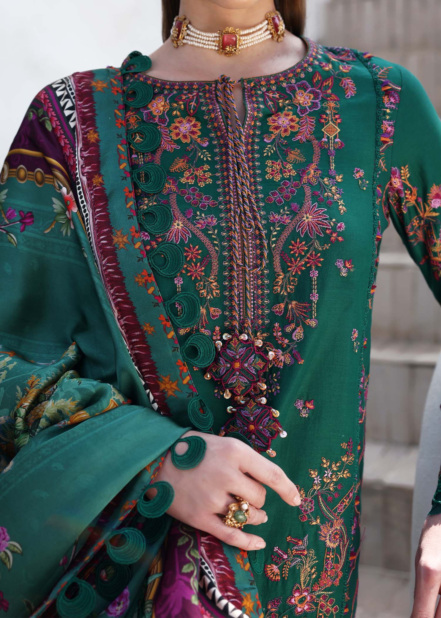 Kanwal Malik | Elysia Luxury Lawn 25 | Sierra - Aqsa Fabrics