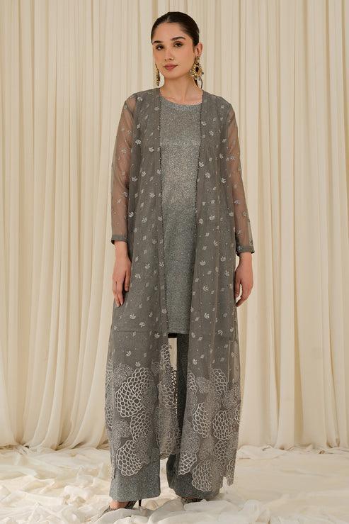 Declare | Le Fleur Luxury Pret | Stretchy Woven Shimmer Suit L0961 - Aqsa Fabrics