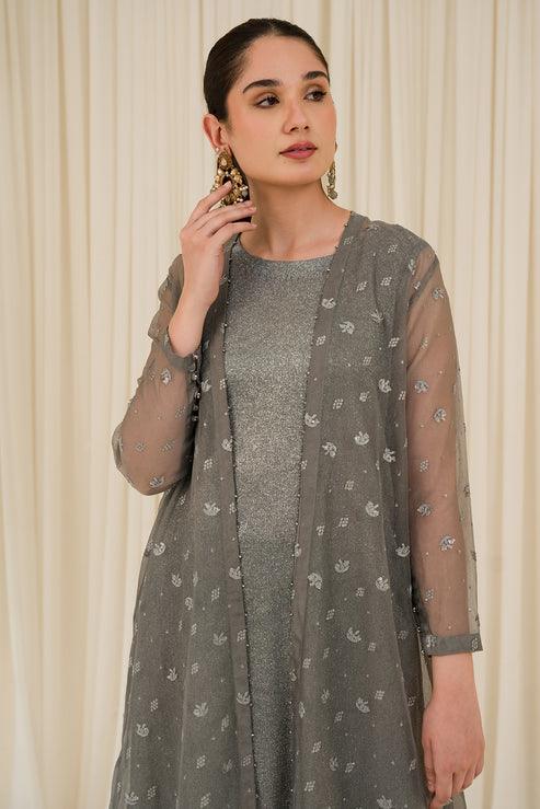 Declare | Le Fleur Luxury Pret | Stretchy Woven Shimmer Suit L0961 - Aqsa Fabrics