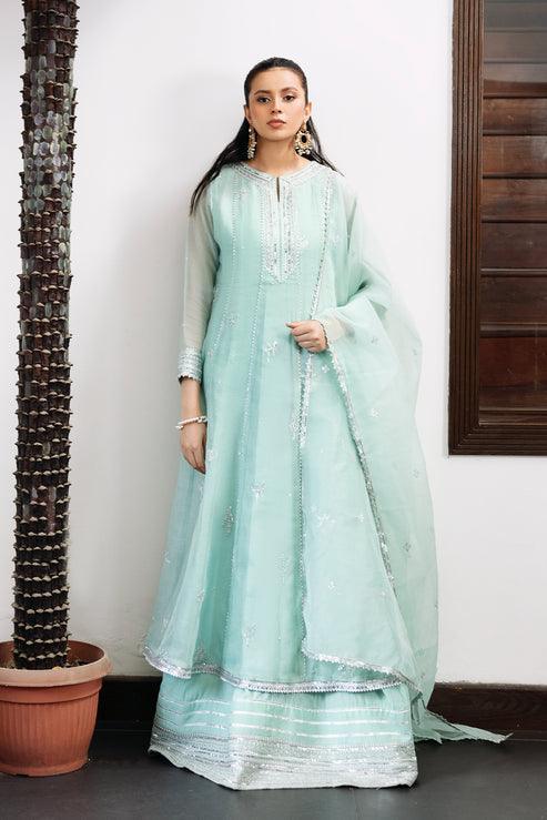 Declare | Le Fleur Luxury Pret | Cotton Net Suit L1152 - Aqsa Fabrics
