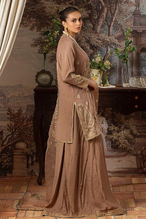 Declare | Le Fleur Luxury Pret | Raw Silk Suit L1156 - Aqsa Fabrics