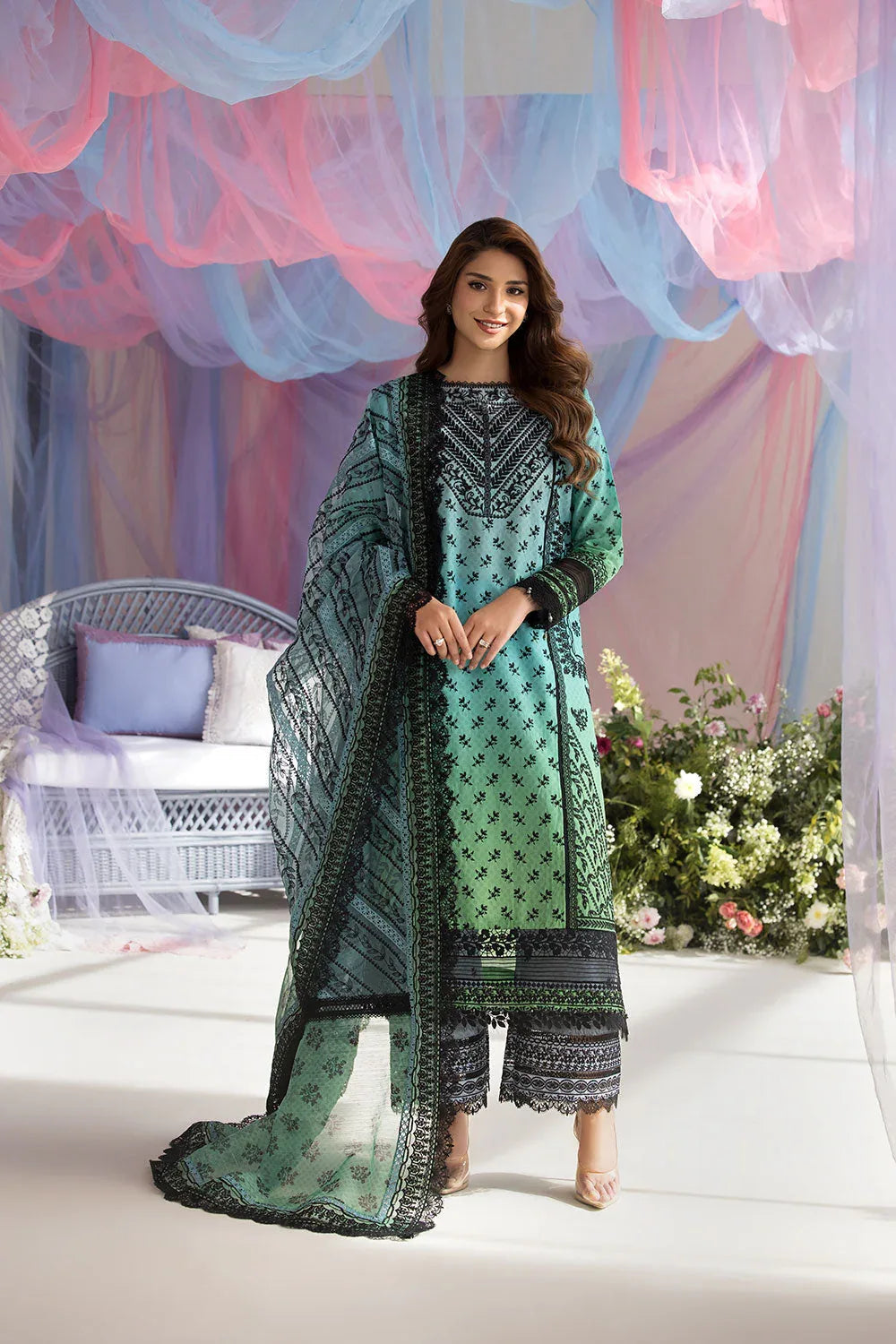 Sobia Nazir | Luxury Lawn 25 | 12A - Aqsa Fabrics