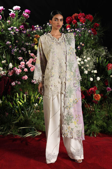 Unstitched Luxury Lawn Woven Net Suit