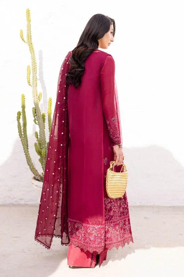 Marjjan | Elyna Lawn | LENI MP-46 (MAGENTA) - Aqsa Fabrics