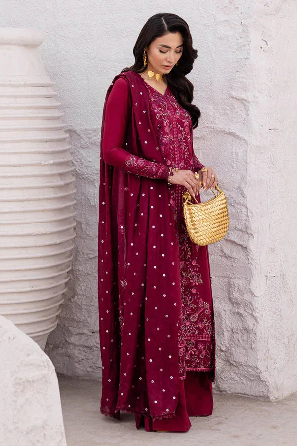 Marjjan | Elyna Lawn | LENI MP-46 (MAGENTA) - Aqsa Fabrics
