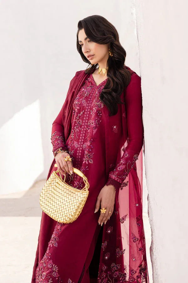 Marjjan | Elyna Luxe | LENI MP-46 (MAGENTA) - Aqsa Fabrics
