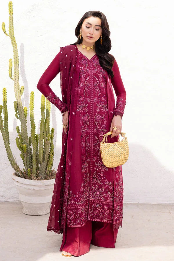 Marjjan | Elyna Luxe | LENI MP-46 (MAGENTA) - Aqsa Fabrics