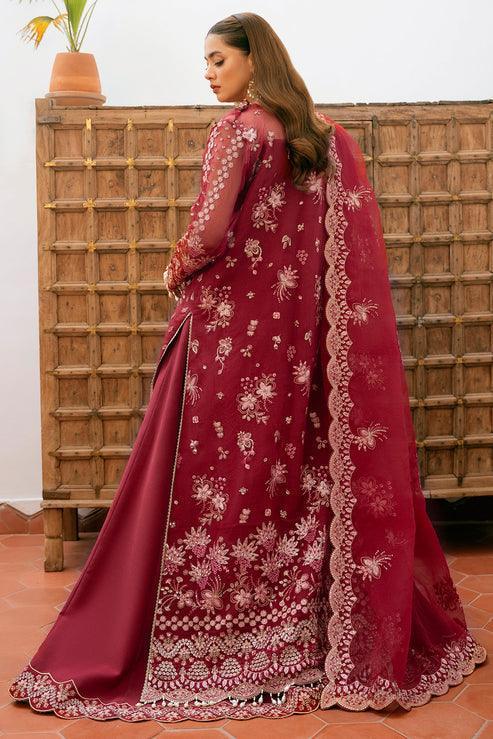 Declare | Mireya Luxury Festive | CRIMSON LFU-0018 - Aqsa Fabrics