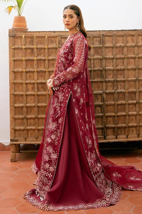 Declare | Mireya Luxury Festive | CRIMSON LFU-0018 - Aqsa Fabrics