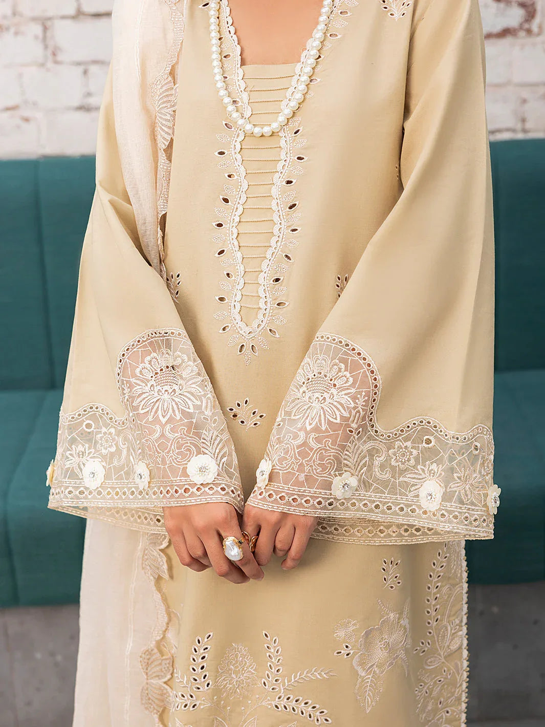 Izel | Meadow Muse Embroidered Lawn 25 | LIORA - Aqsa Fabrics
