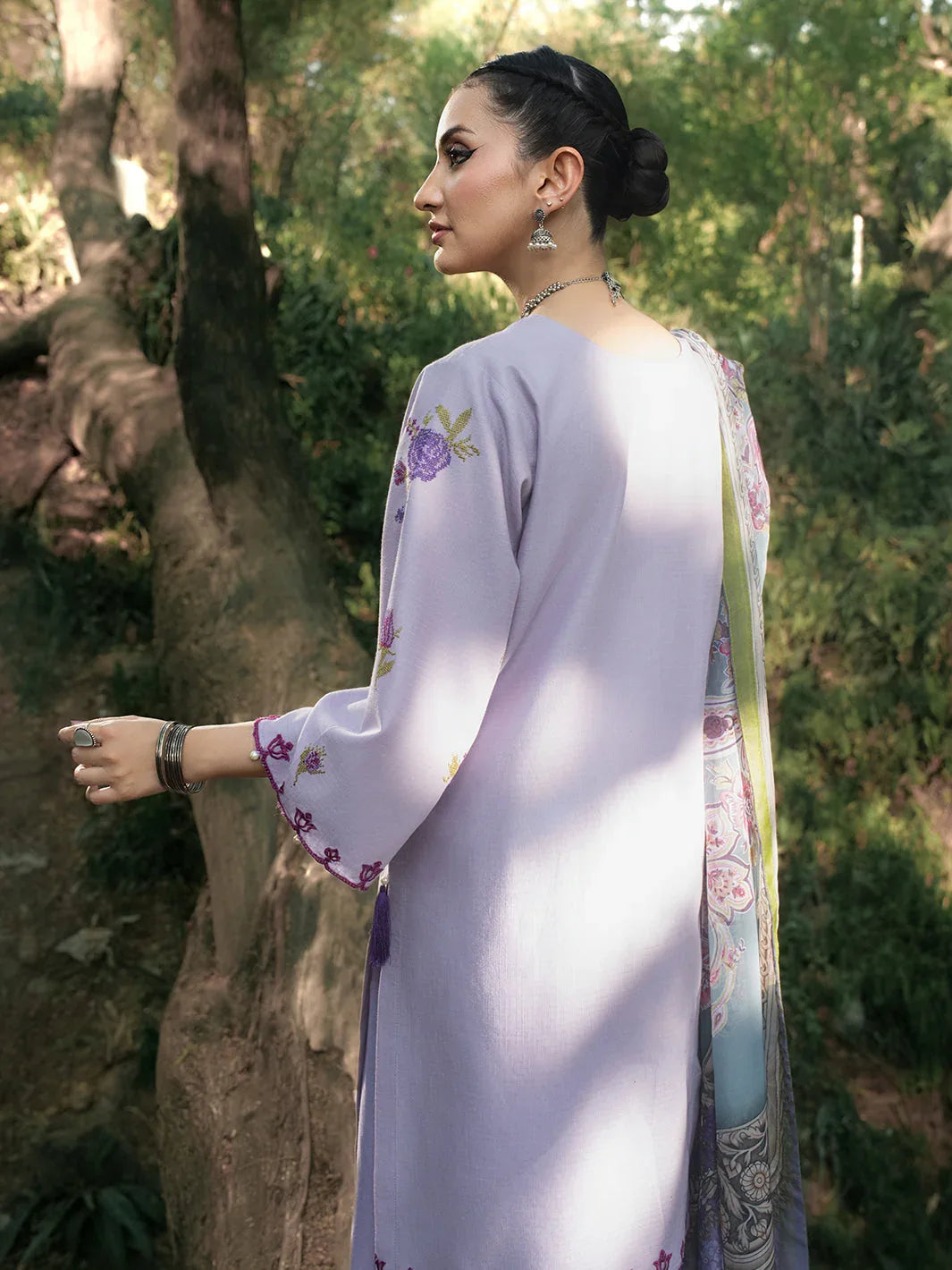 Hemstitch | The Garden Lawn | Lavender - Aqsa Fabrics