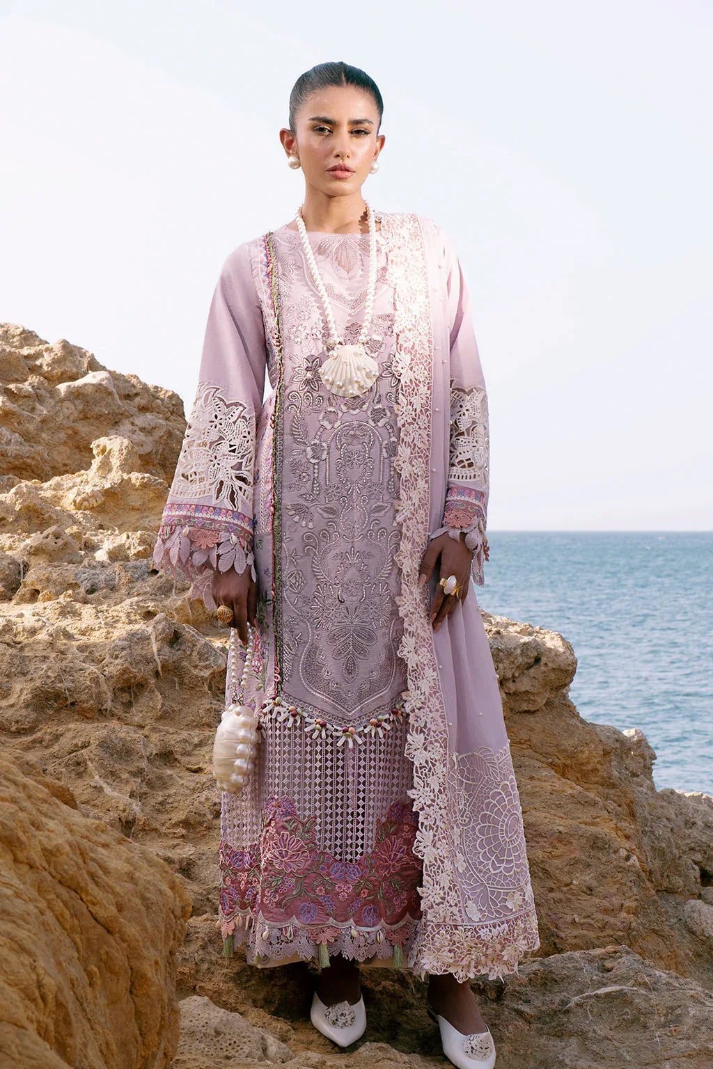 AJR Couture | Dastan Luxury Lawn 25 | Luxe - Aqsa Fabrics