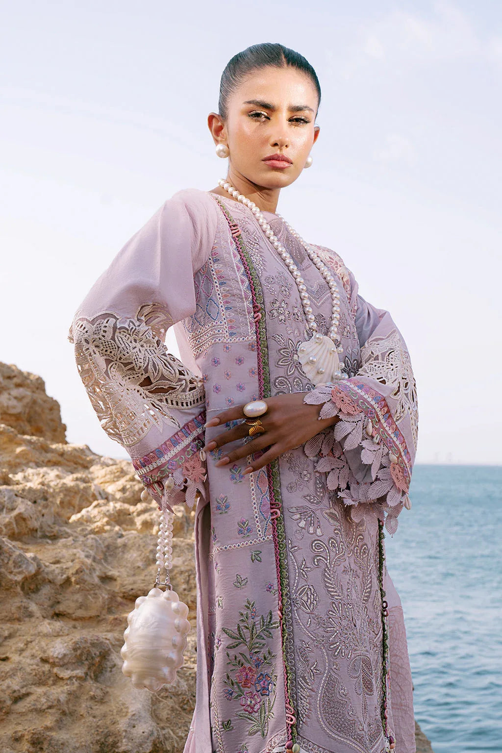 AJR Couture | Dastan Luxury Lawn 25 | Luxe - Aqsa Fabrics