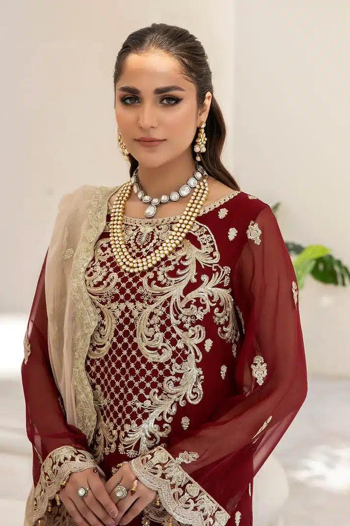 Imrozia Premium | Naqsh Formals 23 | M-55 Sienna - Aqsa Fabrics