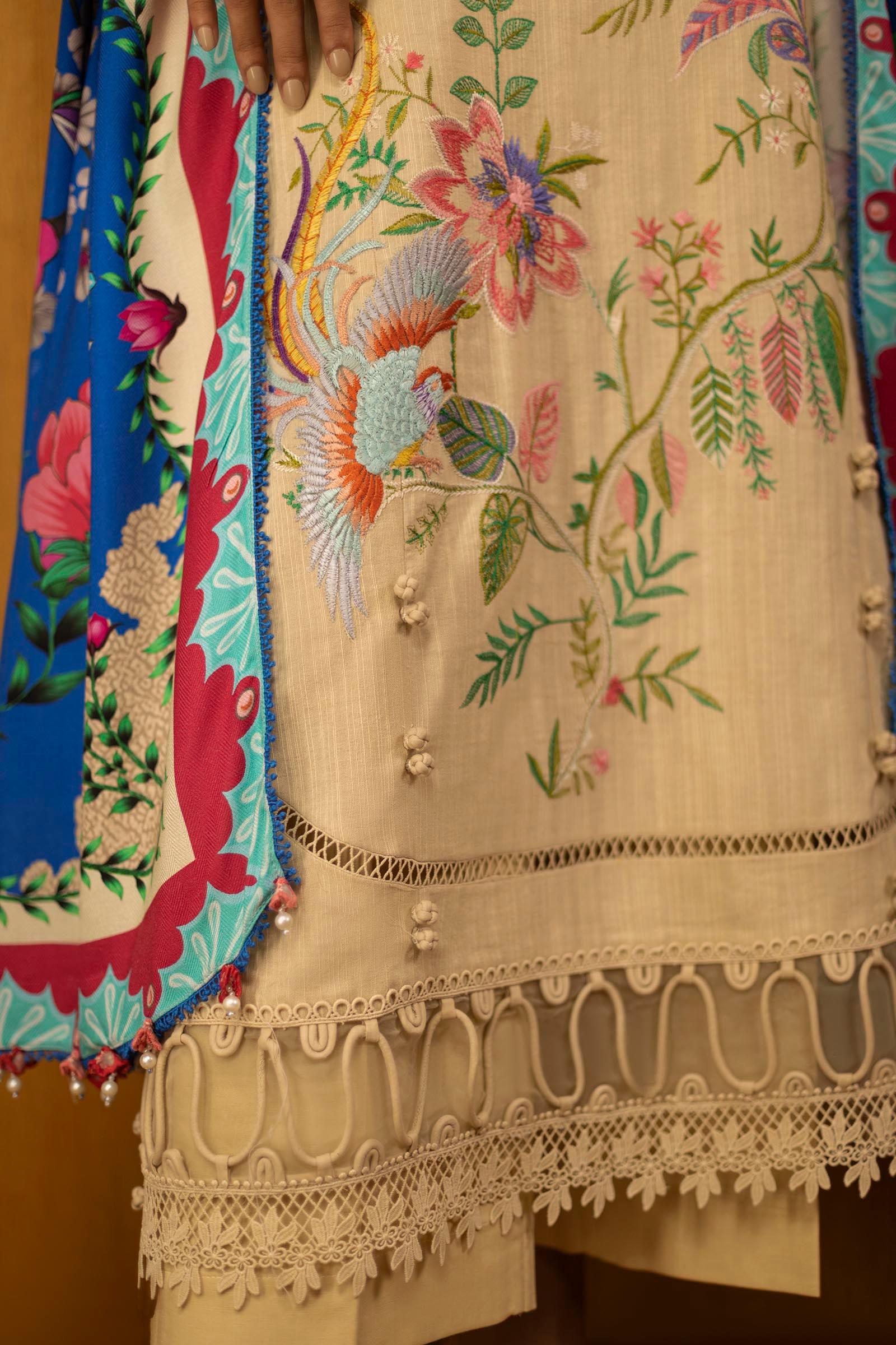 Sana Safinaz | Muzlin Winter 25 | M253-001A - Aqsa Fabrics