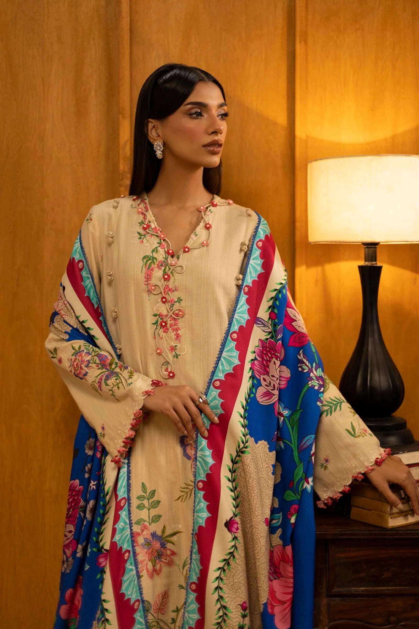 Sana Safinaz | Muzlin Winter 25 | M253-001A - Aqsa Fabrics