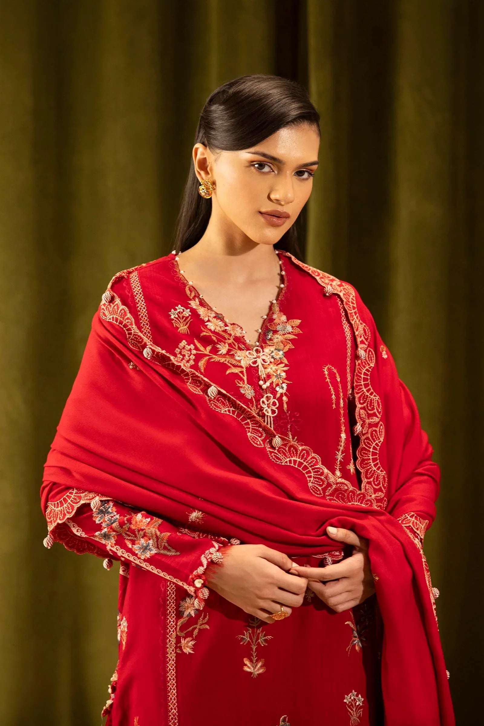 Sana Safinaz | Muzlin Winter 25 | M253-002A - Aqsa Fabrics