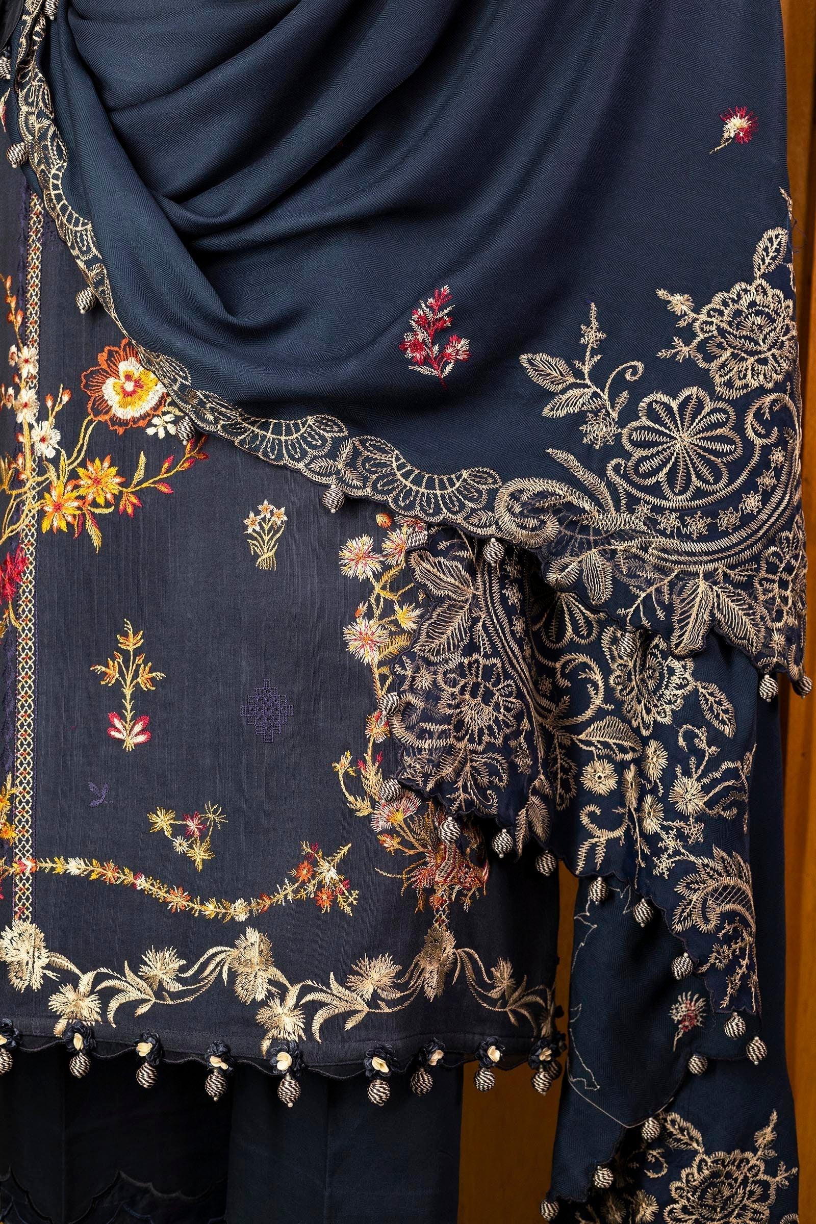 Sana Safinaz | Muzlin Winter 25 | M253-002B - Aqsa Fabrics