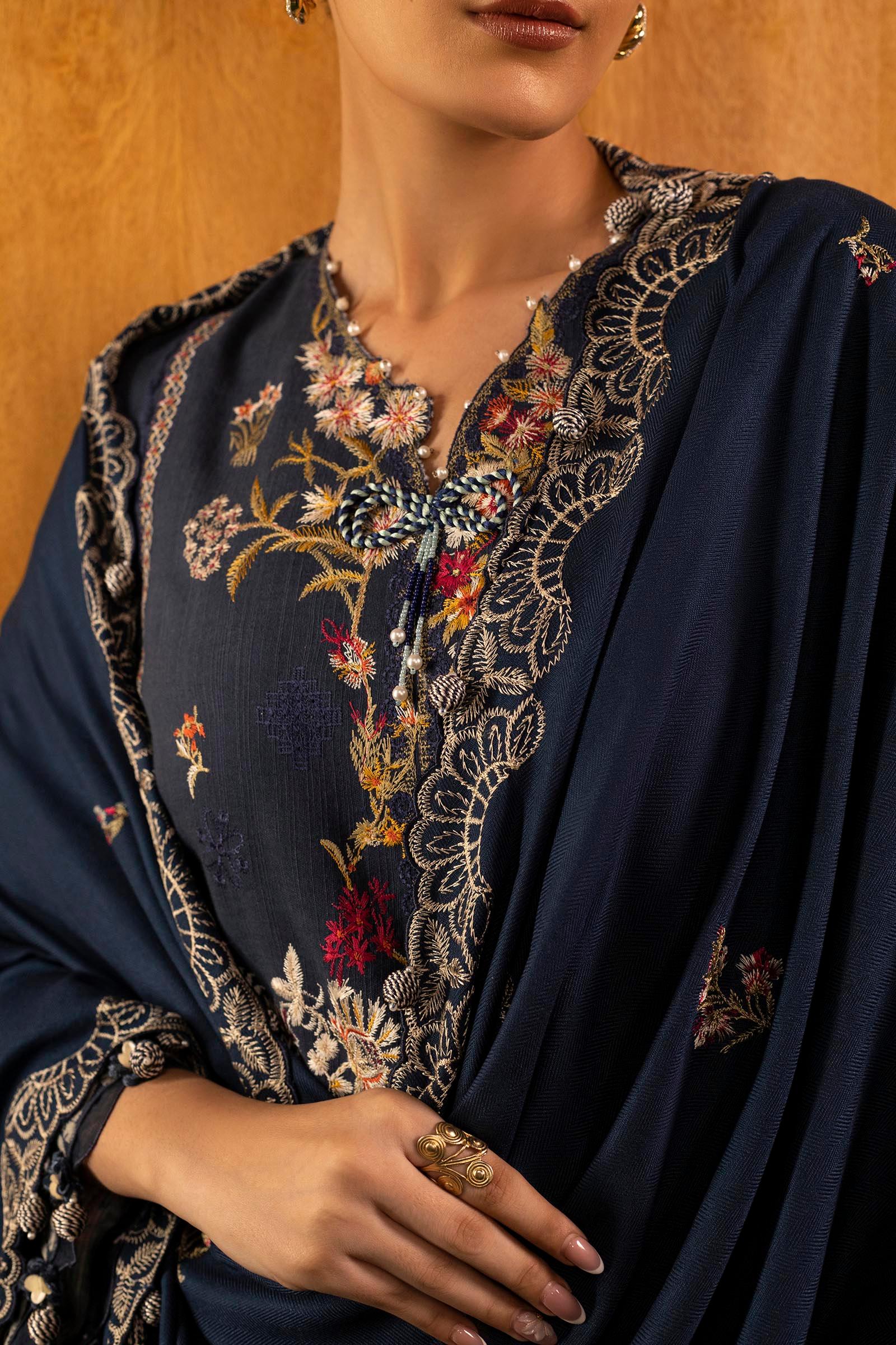 Sana Safinaz | Muzlin Winter 25 | M253-002B - Aqsa Fabrics