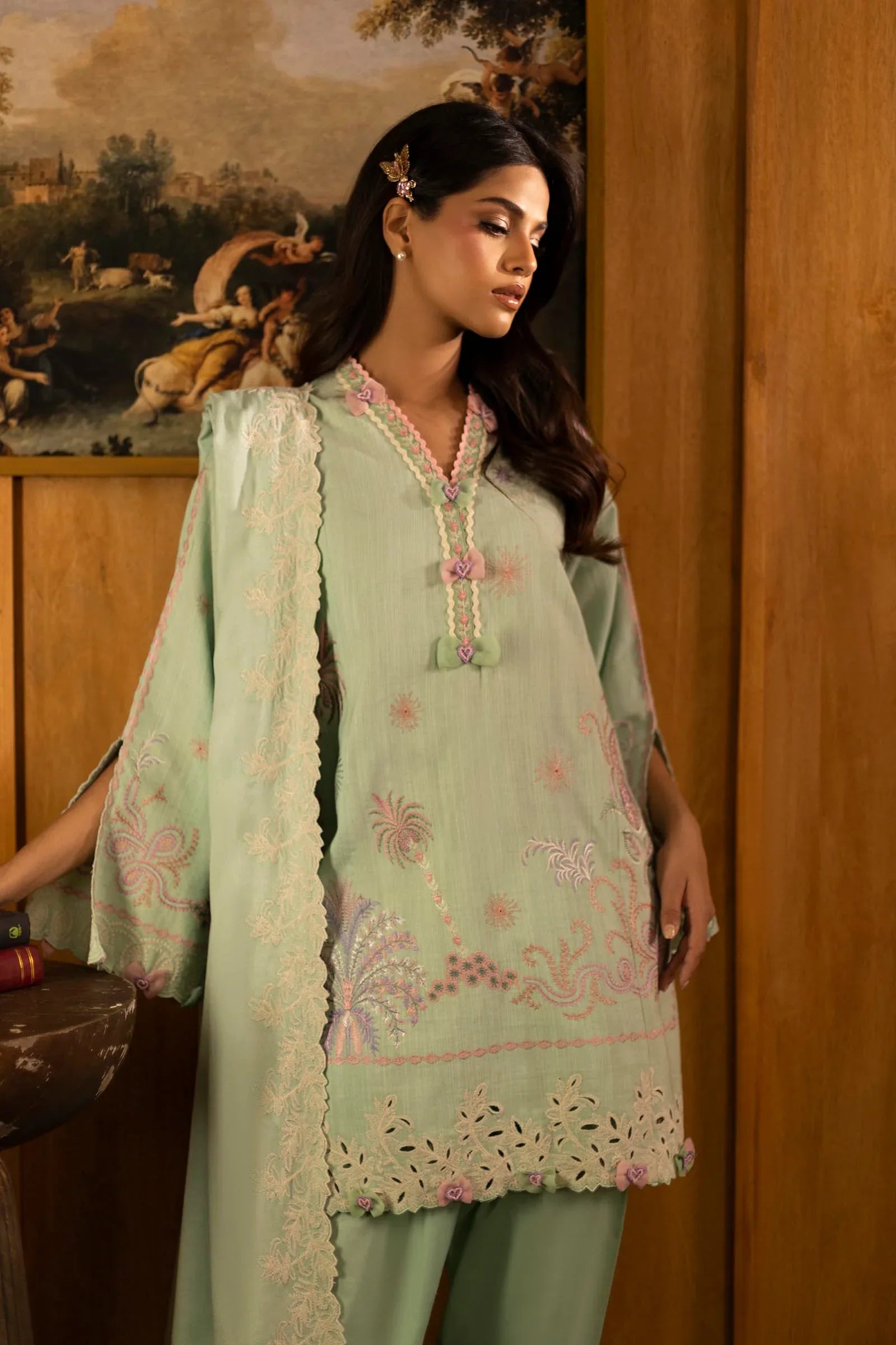 Sana Safinaz | Muzlin Winter 25 | M253-003A - Aqsa Fabrics