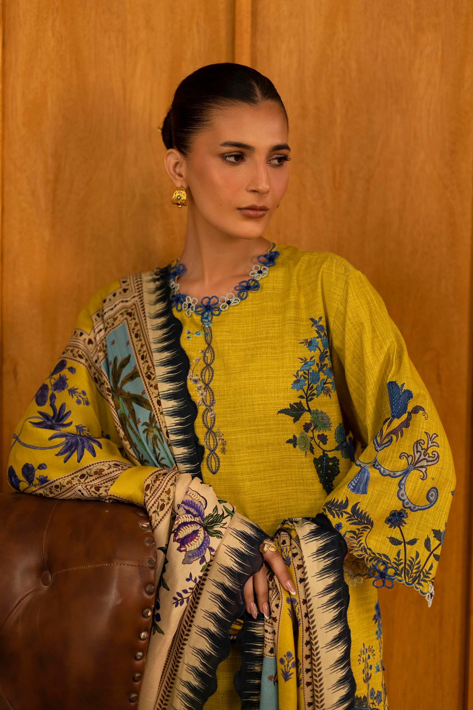 Sana Safinaz | Muzlin Winter 25 | M253-004A - Aqsa Fabrics