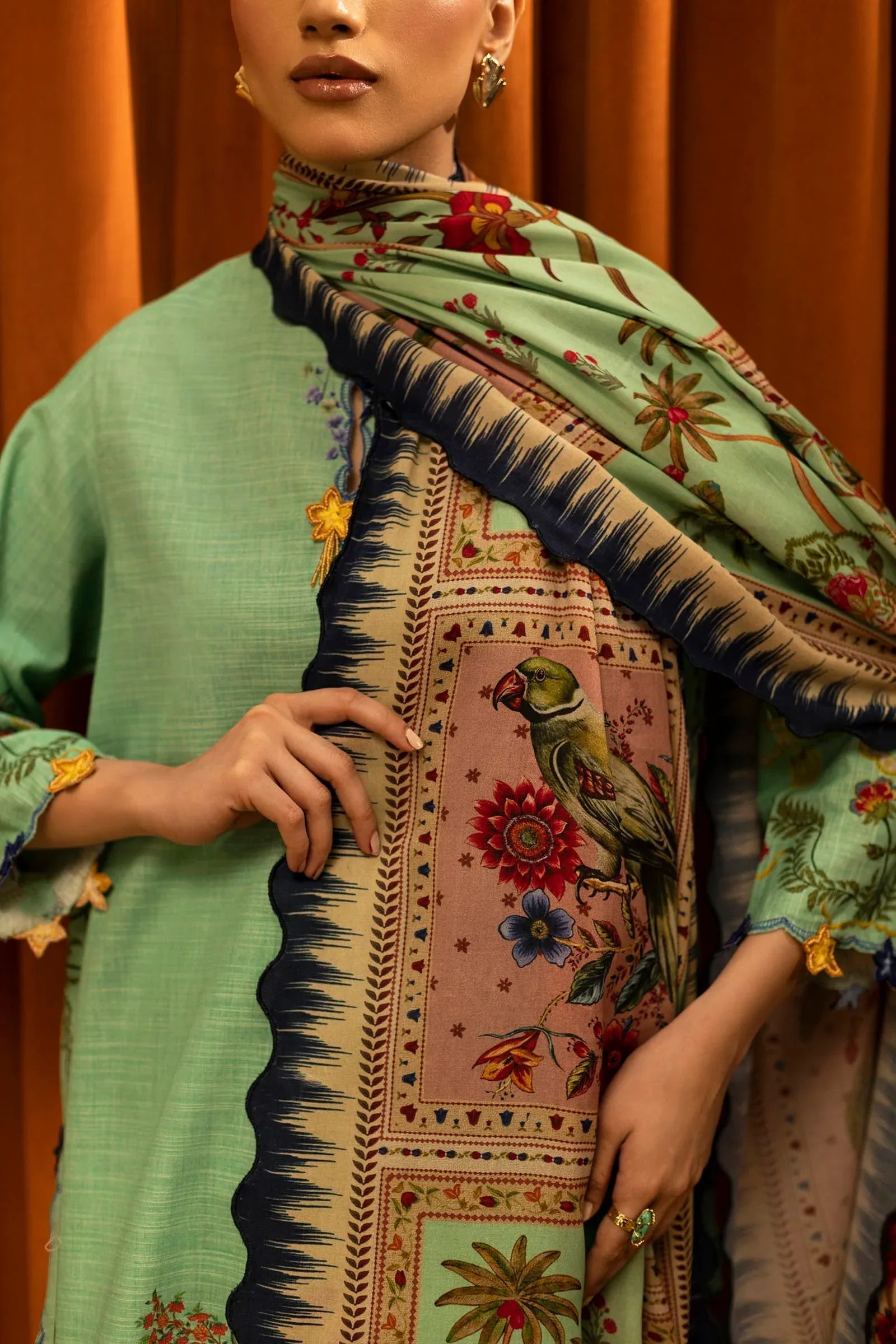 Sana Safinaz | Muzlin Winter 25 | M253-004B - Aqsa Fabrics