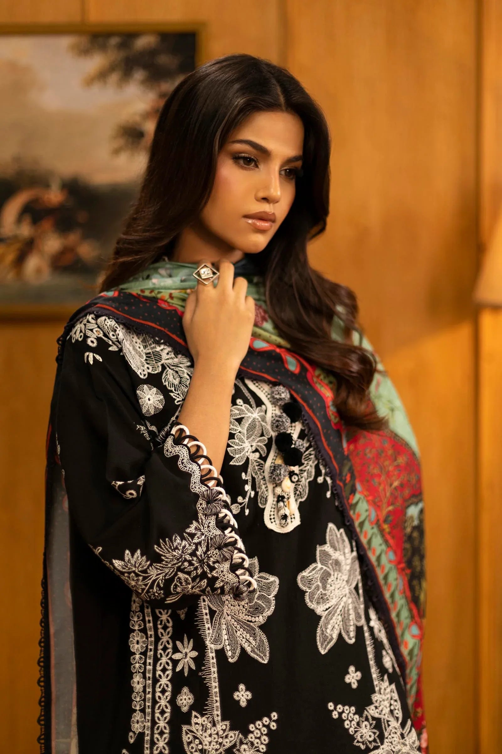 Sana Safinaz | Muzlin Winter 25 | M253-005A - Aqsa Fabrics