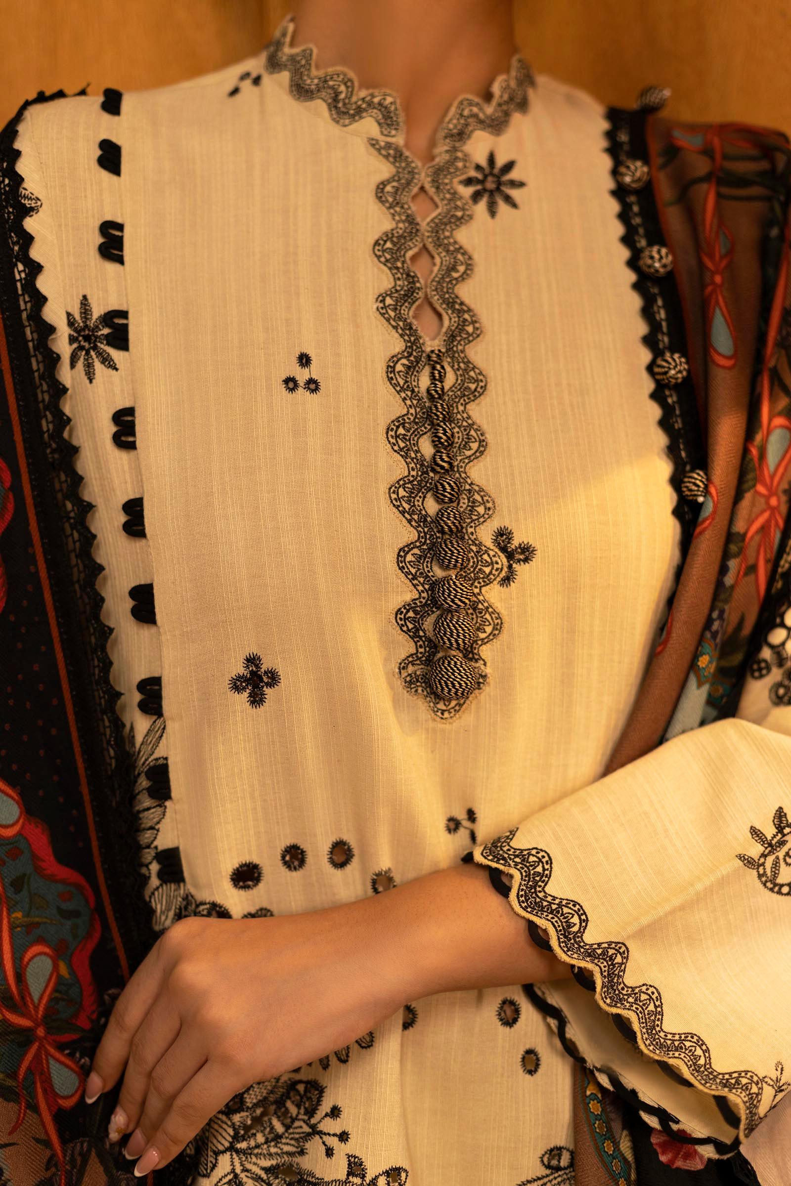 Sana Safinaz | Muzlin Winter 25 | M253-005B - Aqsa Fabrics