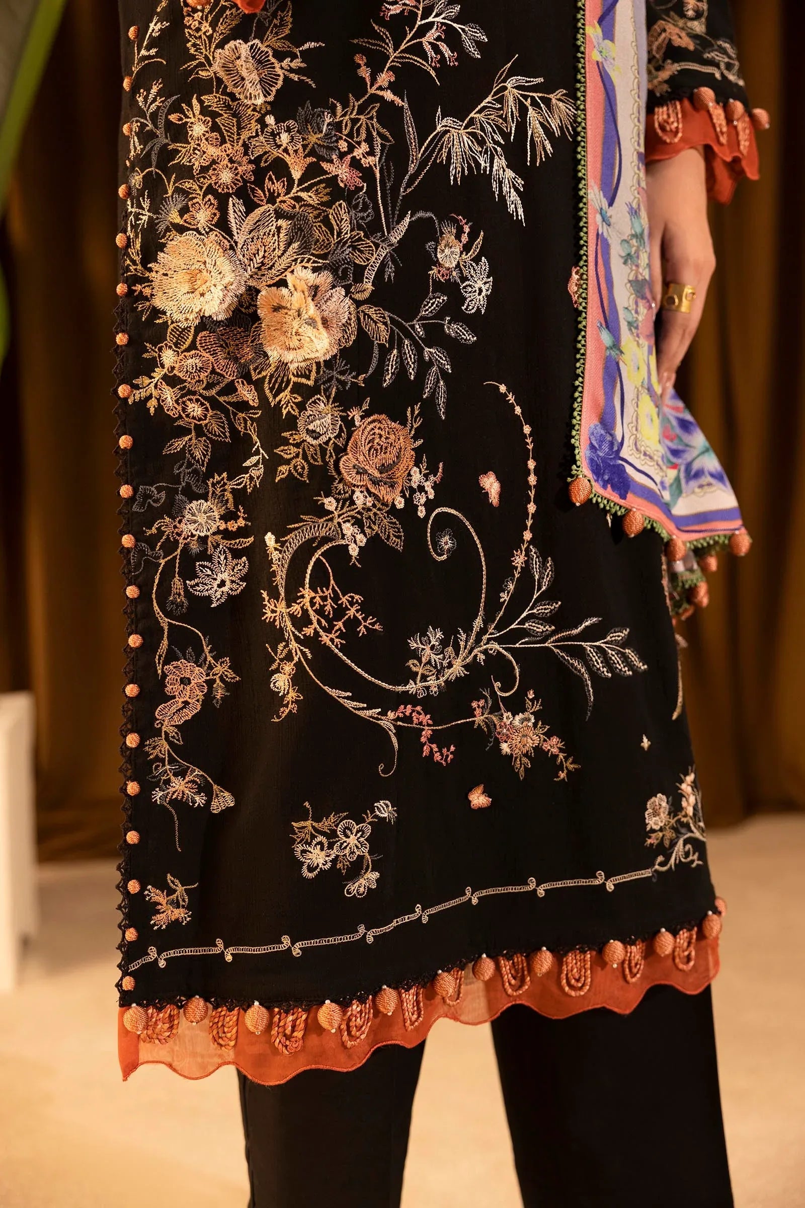 Sana Safinaz | Muzlin Winter 25 | M253-006A - Aqsa Fabrics