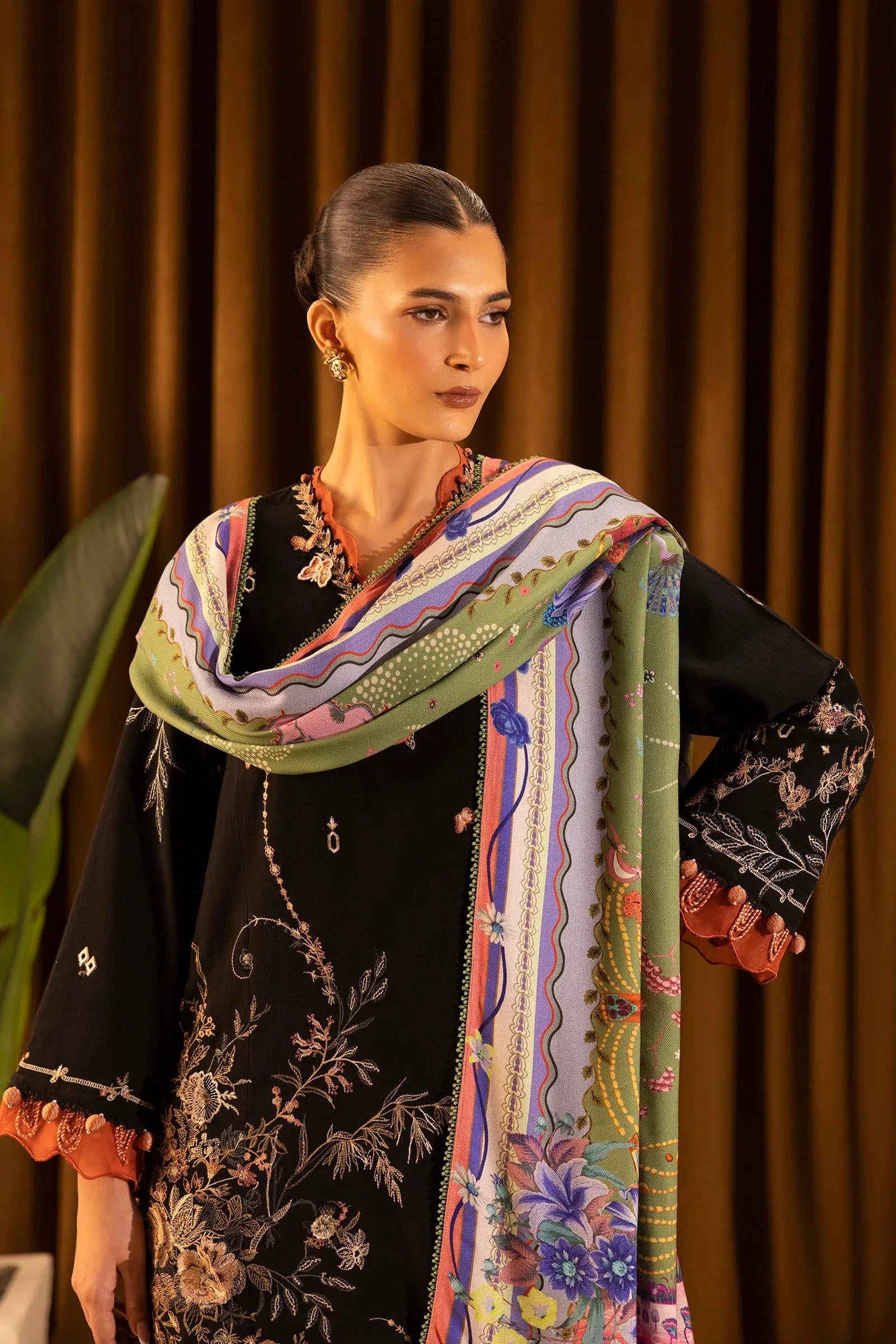 Sana Safinaz | Muzlin Winter 25 | M253-006A - Aqsa Fabrics