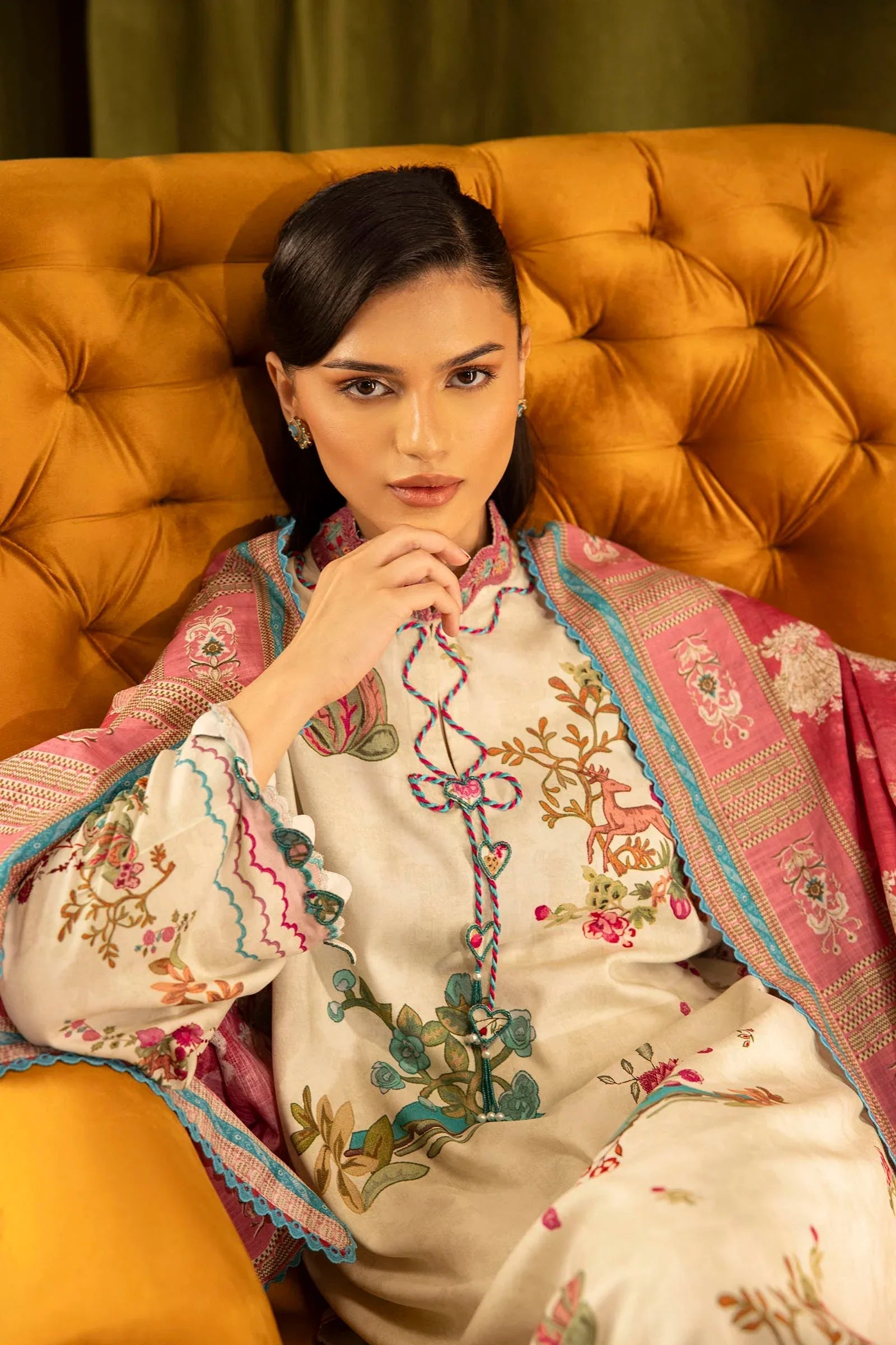 Sana Safinaz | Muzlin Winter 25 | 014A - Aqsa Fabrics
