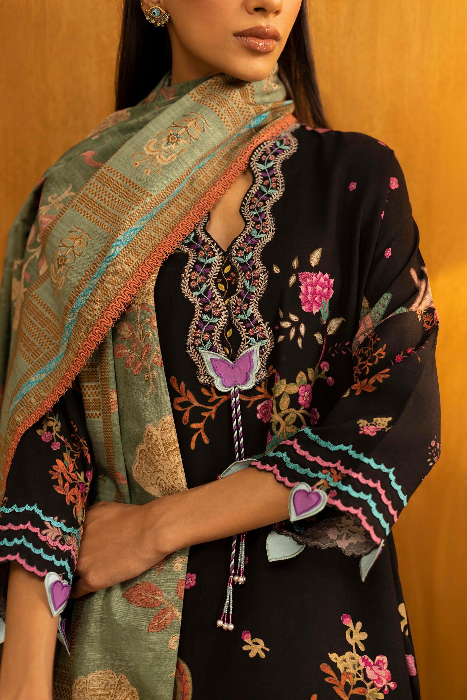 Sana Safinaz | Muzlin Winter 25 | 014B - Aqsa Fabrics