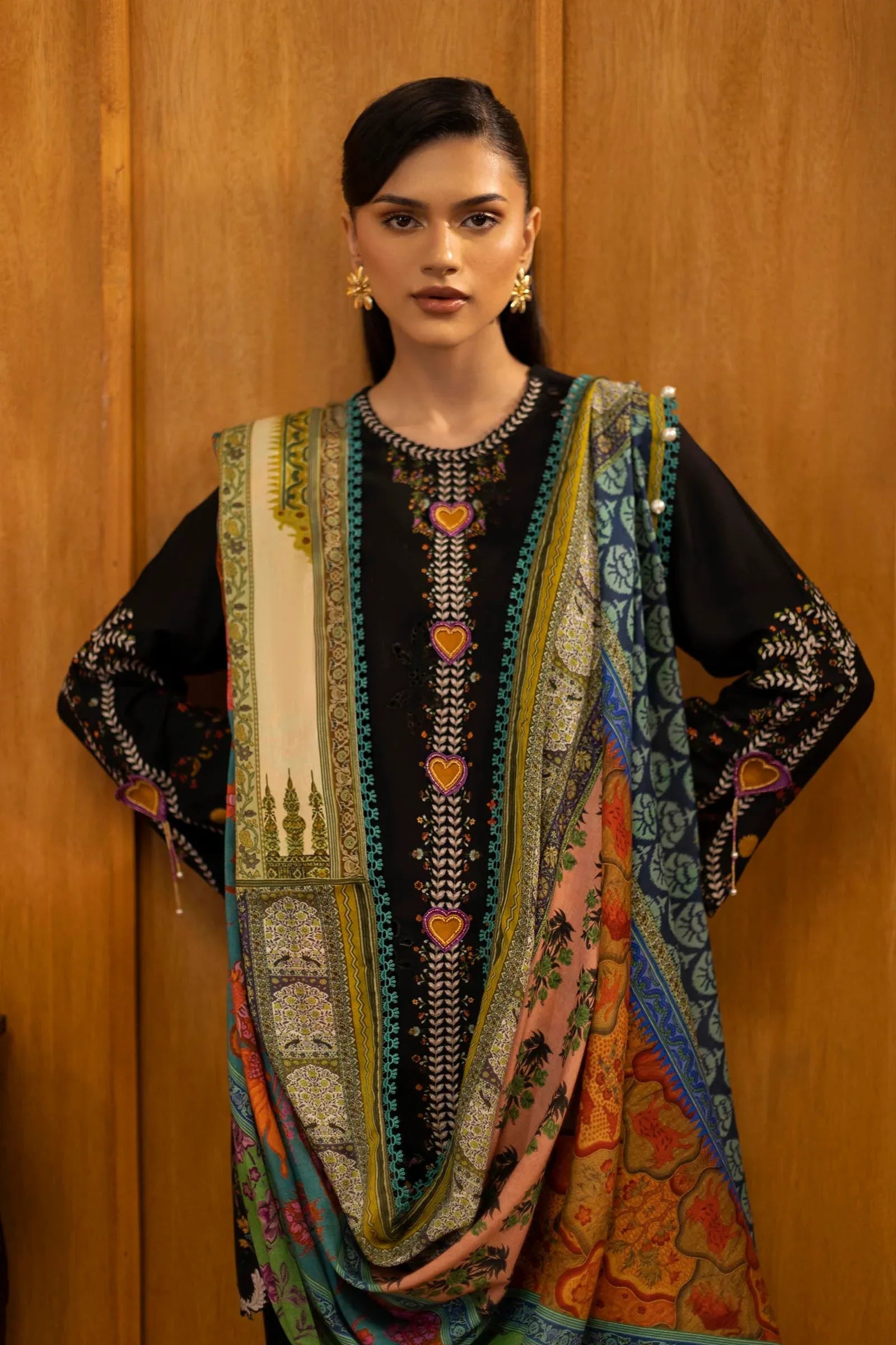 Sana Safinaz | Muzlin Winter 25 | 015B - Aqsa Fabrics